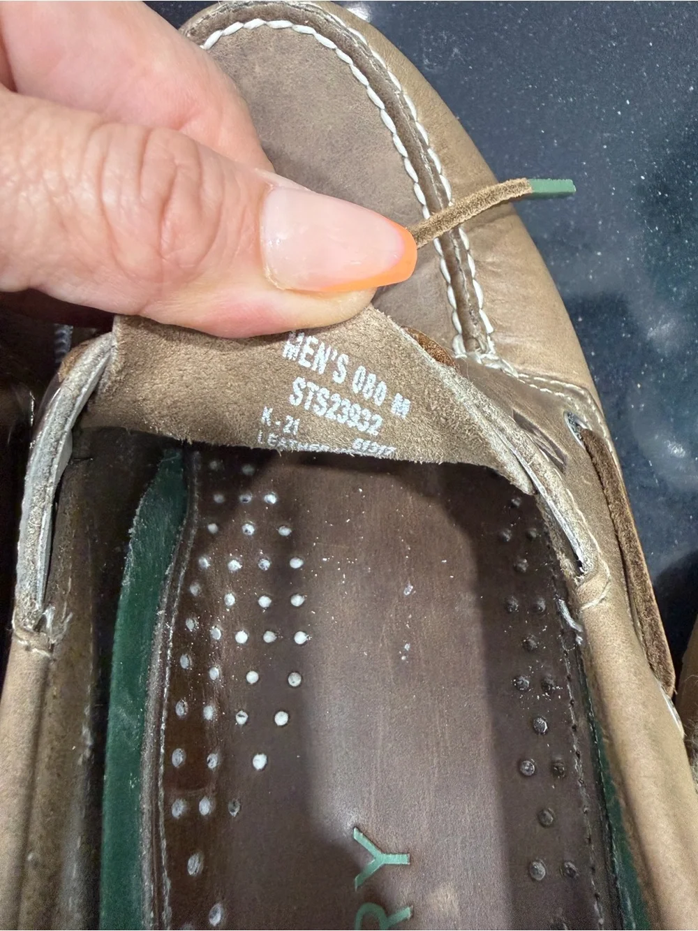 Sperry Brown Leather Moc Toe Boat Shoes with White Soles